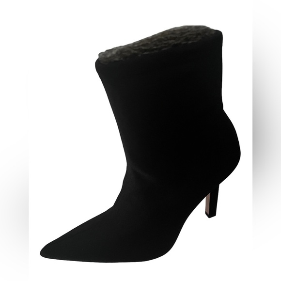 Good American Boots High Kickstand Black Pointed Toe Neoprene Booties Size 8 NIB - Picture 4 of 8